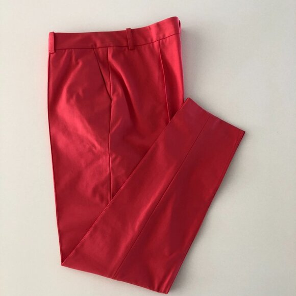 Lafayette 148 New York Trouser Style Pants Stitching Detail Bold Pink Sz 8 NWOT - Picture 7 of 10